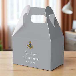 フリーメーソンマソニックグレーミニマルエレガントリストモダン フェイバーボックス