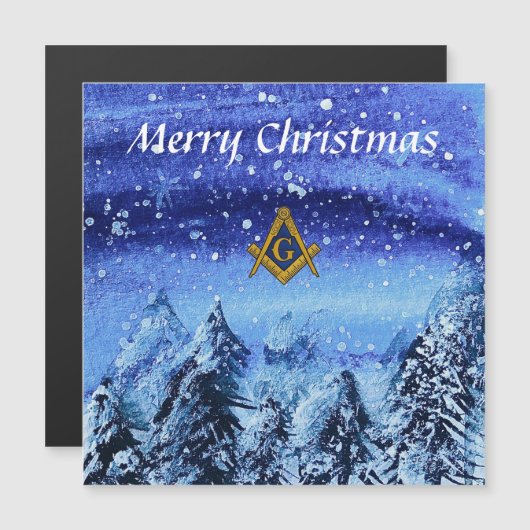 フリーメーソンマソニックスクエアとコンパスクリスマス (正面/裏面)