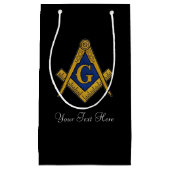 フリーメーソンマソニックスクエアとコンパスフリーメーソン スモールペーパーバッグ (正面)