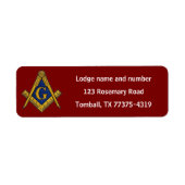 フリーメーソンマソニックスクエアとコンパスブルゴーニュ ラベル (正面)