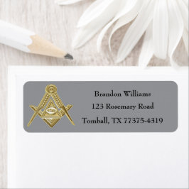 フリーメーソンマソニックスクエアとコンパス ラベル