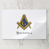 フリーメーソンマソニックテンプレートスクエアコンパス ペーパーパッド (折り畳み)