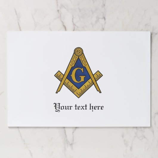 フリーメーソンマソニックテンプレートスクエアコンパス ペーパーパッド (正面)