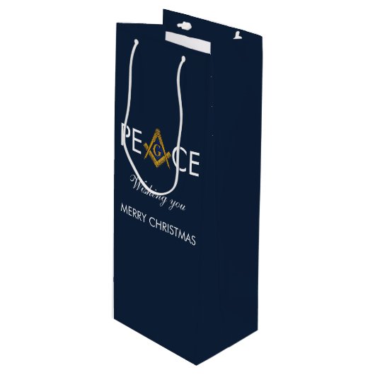 フリーメーソンマソニックメイソンフリーメーソンクリスマス ワインギフトバッグ (正面アングル)