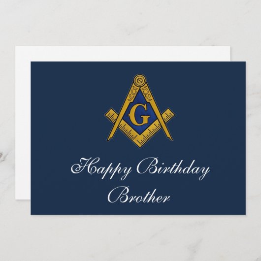 フリーメーソンマソニックメイソンフリーメーソン誕生日 サンキューカード (正面/裏面)