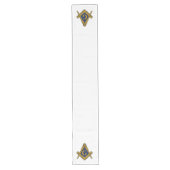 フリーメーソンマソニックメーソンリースクエアとコンパス ロングテーブルランナー (正面)