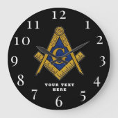 フリーメーソンマソニックロッジメーソンリー ラージ壁時計 (正面)