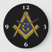 フリーメーソンマソニックロッジメーソンリー ラージ壁時計 (正面)