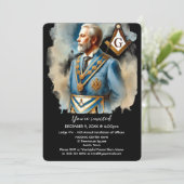 フリーメーソンメーソンリースクエアとコンパスマソニック 招待状 (スタンド正面)