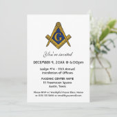 フリーメーソンメーソンリースクエアとコンパスマソニック 招待状 (スタンド正面)