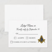 フリーメーソンメーソンリーマソニックRSVP 出欠カード (正面/裏面)