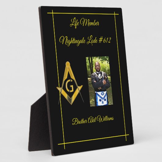 フリーメーソンライフ会員 フォトプラーク (側面)