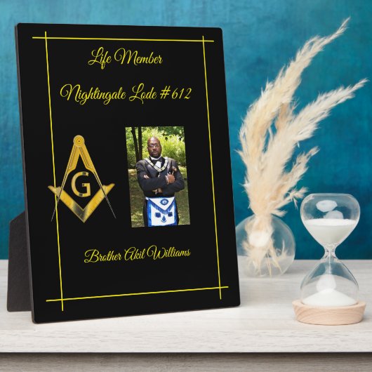 フリーメーソンライフ会員 フォトプラーク (側面)