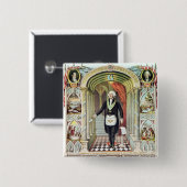 フリーメーソン会員としてジョージ・ワシントン 缶バッジ (正面&裏面)