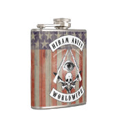 フリーメーソン会員のためのHiram Abiffのバイクもしくは自転車に乗る人のフラスコ フラスク (右)