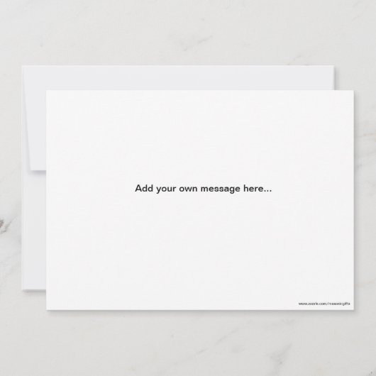 フリーメーソン会員のフリーメーソンの象徴的な図表の招待状カード 招待状 (裏面)