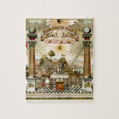 フリーメーソン会員のフリーメーソンの象徴的な図表 ジグソーパズル (縦)