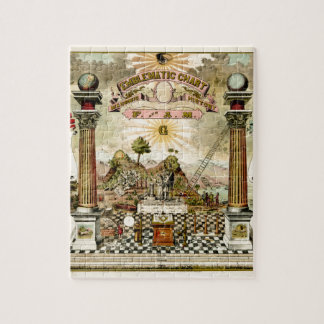 フリーメーソン会員のフリーメーソンの象徴的な図表 ジグソーパズル