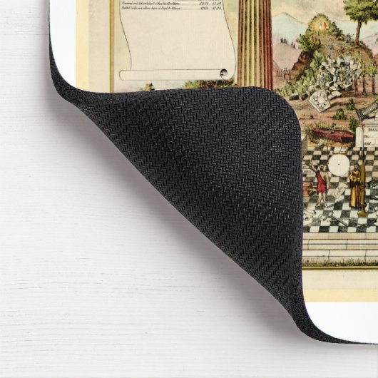 フリーメーソン会員のフリーメーソンの象徴的な図表 マウスパッド (コーナー)