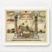 フリーメーソン会員のフリーメーソンの象徴的な図表 マウスパッド (正面)