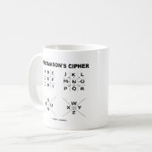フリーメーソン会員の暗号(暗号解読法) コーヒーマグカップ (正面左)