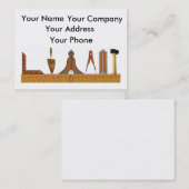 フリーメーソン会員カードの働き用具 名刺 (正面/裏面)