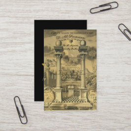 フリーメーソン会員カード 名刺