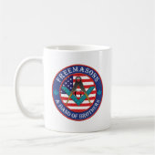 フリーメーソン会員-兄弟のバンド コーヒーマグカップ (左)