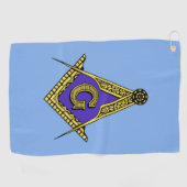フリーメーソン会員(青い) ゴルフタオル (横)