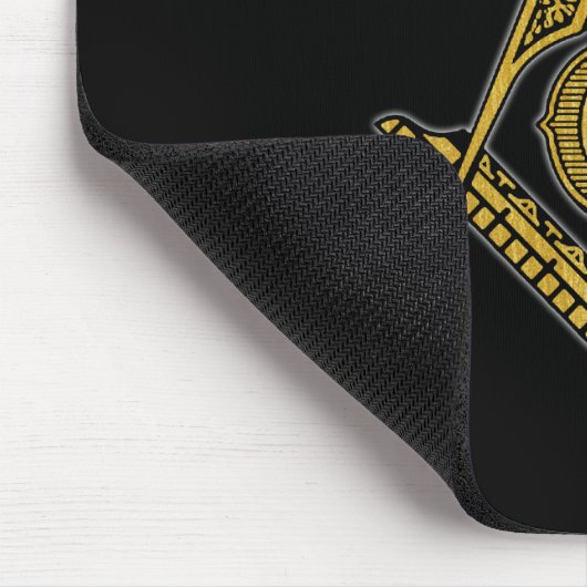 フリーメーソン会員(黒及び金ゴールド) マウスパッド (コーナー)
