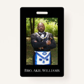 フリーメーソン写真 バッジ (正面)