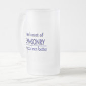 フリーメーソン及びShrinersの紋章を個人化して下さい フロストグラスビールジョッキ (正面左)