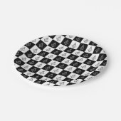 フリーメーソン市松模様にパターン ペーパープレート (アングル)