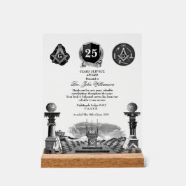 フリーメーソン年サービス賞 アクリルサイン