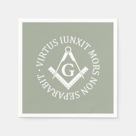 フリーメーソン徴候 スタンダードカクテルナプキン (正面)