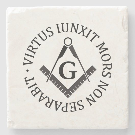 フリーメーソン徴候 ストーンコースター (正面)