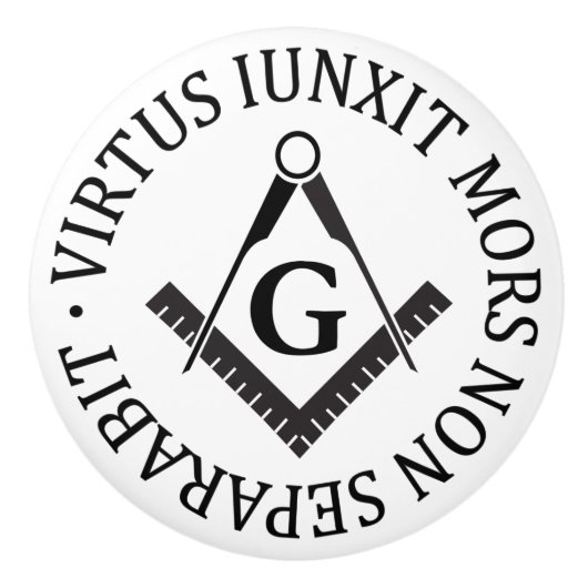 フリーメーソン徴候 セラミックノブ (正面)