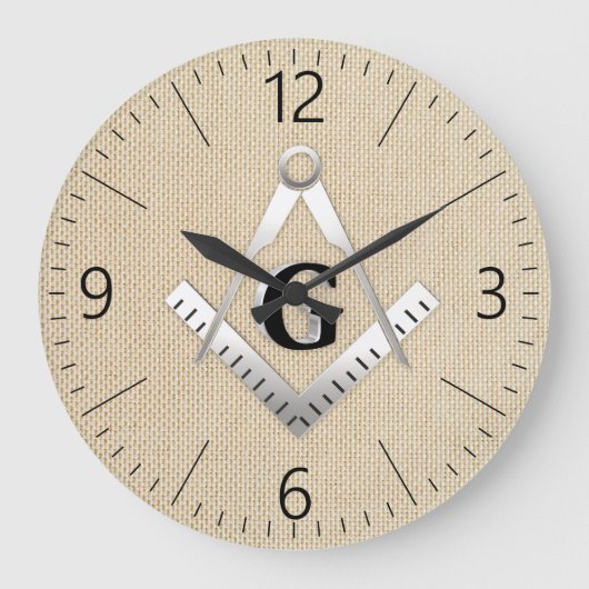 フリーメーソン徴候 ラージ壁時計 (正面)