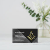 フリーメーソン用スクエア&コンパス名刺 名刺 (スタンド正面)