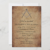 フリーメーソン素朴メーソンリーブラックマソニック 招待状 (正面)