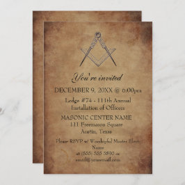 フリーメーソン素朴メーソンリーブラックマソニック 招待状