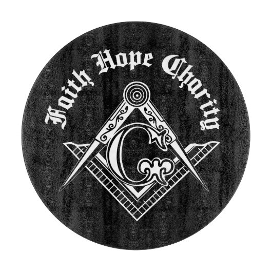 フリーメーソン記号 カッティングボード (正面)