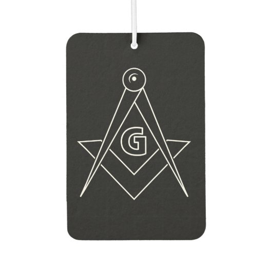 フリーメーソン記号 カーエアーフレッシュナー (正面)