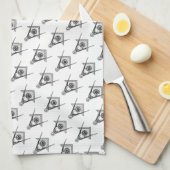 フリーメーソン記号 キッチンタオル (四つ折り)