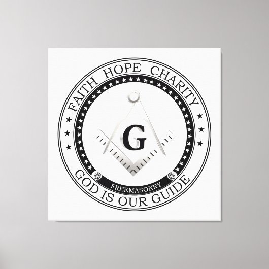 フリーメーソン記号 キャンバスプリント (正面)