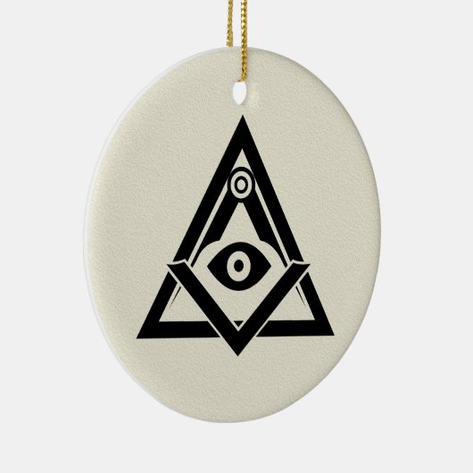 フリーメーソン記号 セラミックオーナメント (右)