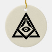 フリーメーソン記号 セラミックオーナメント (正面)