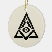 フリーメーソン記号 セラミックオーナメント (左)