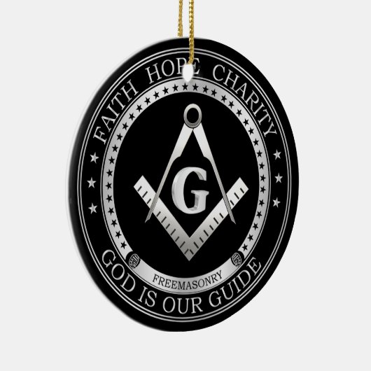 フリーメーソン記号 セラミックオーナメント (右)
