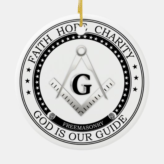 フリーメーソン記号 セラミックオーナメント (裏面)